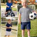 YooAurvox 3 Pack Toddler Boys T Shirts 18M-5T, 3-Color, 18-24 Months | Toddler Boys Shirts, Short Sleeve, T Shirts, Crew Neck, Rolled, Loose Fit Tees Tops, Baby Boys Clothes, 18M-5T, Summer