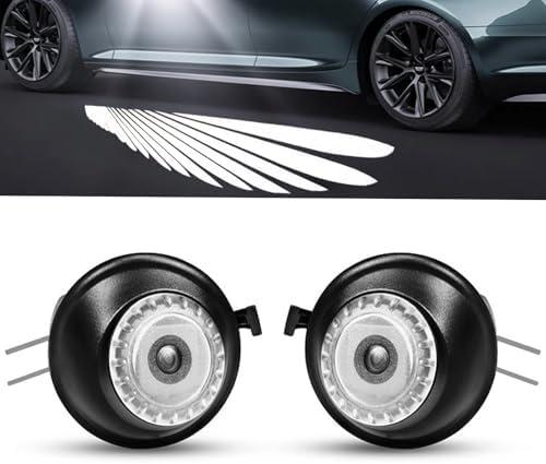 2X Rearview Mirror Welcome Lights Car Door Puddle Lights Ultra-Bright 3D Ghost Shadow floor Light Accessories fit for Cadillac ATS 2013-2019 CTS 2014-2019 CT4 2019-2024 CT5 2019-2023 CT6 2016-2022