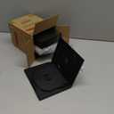10 Pack Maxtek Standard 14mm Black Quad 4 Disc DVD Cases with Double Sided Flip Tray and Outter Clear Sleeve