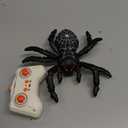 sportsvoutdoors Realistic Remote Control Wall Climbing Spider Toy with Glowing Red Eyes, 360 Spinning RC Prank Bug, Crawls on Walls, Ceilings & Floors, Rechargeable Gift for Kids Ages 3-12 (Black)