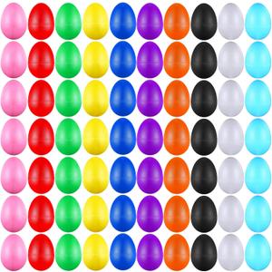 100 Pieces Egg Shakers Bulk Musical Instruments Percussion Maracas Egg for Kids Toys Plastic Shaker for Learning DIY Painting, Classroom Music, Rhythm(10 Color)