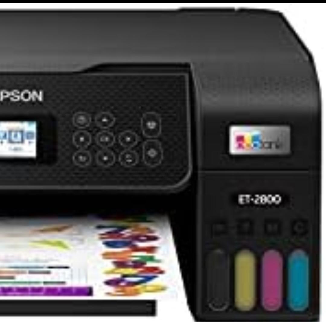 Epson EcoTank ET-2800 Wireless Color All-in-One Cartridge-Free Supertank Printer with Scan and Copy â€“ The Ideal Basic Home Printer - Black, Medium