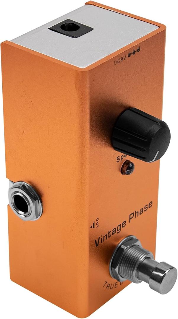 Mini Electric Guitar Effects Pedal Metal Shell DC 9V Adapter Powered True Bypass for Multi Electric Guitar Kit (Vintage Phase)
