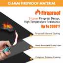 Fireproof Grill Heat Shield to Protect Deck Fence from Grill Heat, Heat Shield for Wood Stove, Stove Wall Protector Fridge, BBQ Grill Mat Accessories Compatible with Blackstone, 3'x4'