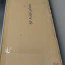 TEMI Long Computer Desk Folding Table - No Assembly, Compact 55.1" Foldable Desk with Power Outlets & USB Charging Port, Portable Lagre Office Desk, Study Table for Narrow Spaces, Dark Oak