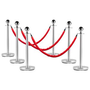 6 PCS Crowd Control Barriers, Red Carpet Runner for Party Wedding