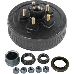 JDMSPEED New Trailer Brake Hub Drum 10" X 2-1/4" Kit 5 on 4.5" Replacement for 3500 Lbs Axle - 22001K 008-247-05, 84546