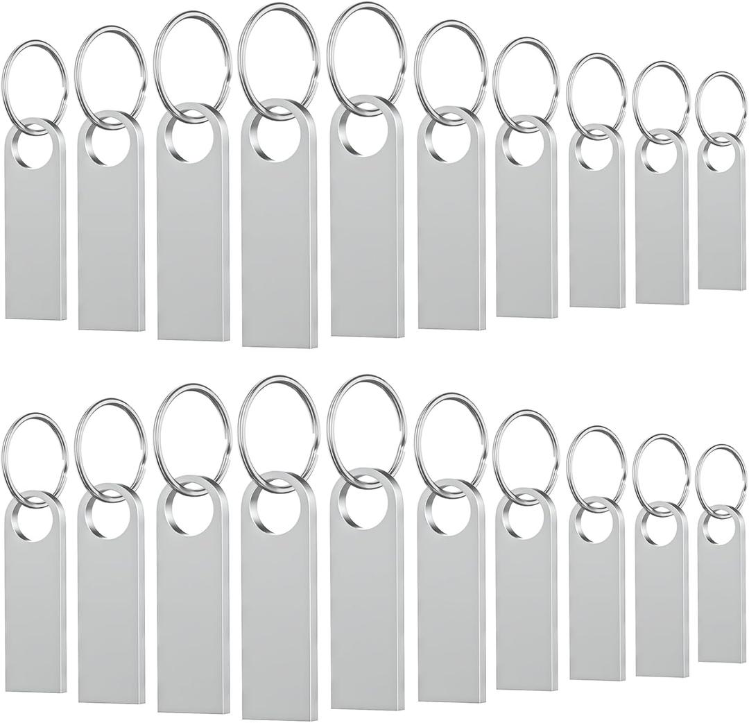 128MB USB Flash Drive 20Pack, Wooolken Sleek Metal USB 2.0 Thumb Drive