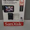 SanDisk 256GB High Endurance Video microSDXC Card with Adapter for Dash Cam and Home Monitoring systems - C10, U3, V30, 4K UHD, Micro SD Card - SDSQQNR-256G-GN6IA