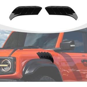 RAZPOY Front Side Fender Vents Cover Trim Compatible with Ford Bronco Raptor 2021-2024, Side Air Vent Outlet Cover, Black
