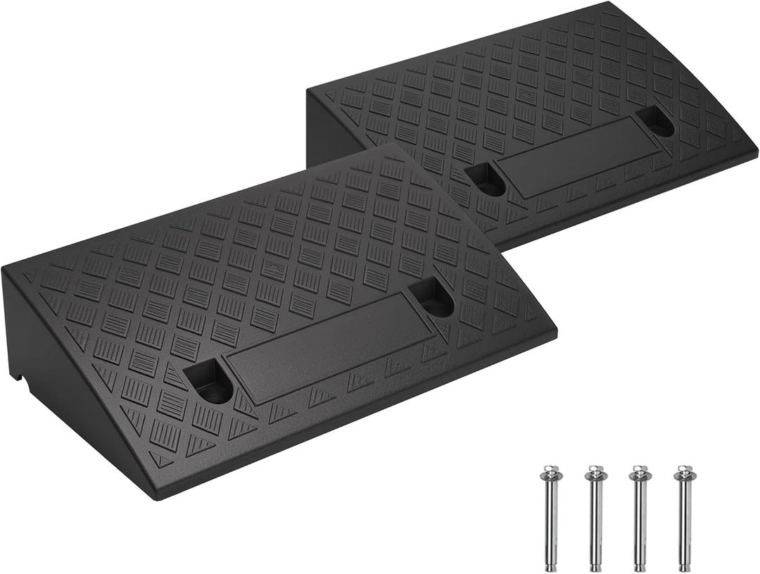 5" Rise Rubber Curb Ramp 2 Pack Threshold Ramps 6613 lbs/3 T Capacity