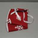 MACTING Christmas Burlap Tree Skirt, 30 Inch Red Countryside Tree Skirt with White Snowflake Printed, Small Rustic Tree Mat for Home Party Holiday Winter Indoor Xmas Decorations