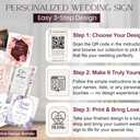 OLEEK Adjustable wedding welcome sign stand - Customizable design bundle for linen sign stand - wedding sign holder - welcome wedding sign - wedding signage with 6 Leather Hanging straps