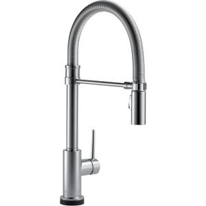 Delta Faucet Trinsic Touch Kitchen Faucet with Touchless Technology, Brushed Nickel Pro Commercial Style Kitchen Faucet, Kitchen Faucets with Pull Down Sprayer, Arctic Stainless 9659TL-AR-DST