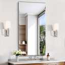 KOCUUY Beveled Mirror, 24x48 Inch Frameless Bathroom Mirror for Over Sink, Upgraded Shatterproof Beveled Unframed Design Mirror for Bathroom, Bedroom, Hang Horizontal/Vertical