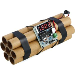 Realistic Fake Bomb Prop Toy for Film Props, Fake Dynamite Toy Stick Bomb for Gifts -Pretend Explosive Bomb Dummy Prop for Christmas, Halloween Costume Prop, Party, Cosplay