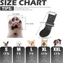 EXPAWLORER Anti Slip Dog Socks to Prevent Licking Paws, Shoes for Winter Snow, Boots & Paw Protectors with Grippers, Waterproof Booties for Hardwood Floors for Small Medium Large Senior Dogs Black L