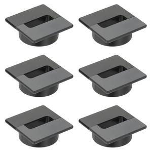PATIKIL 2.8inch Desk Grommet, 6Pcs Cable Grommet Wire Management Cable Hole Cover Cord Organizer for Office Home Table Countertop, Black Grey