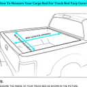 Upgraded Truck Bed Tarp Cover for Standard Bed (6.5' Box) Fit for Ford F150 GMC Silverado Ram, Waterproof Heavy Duty 600D Oxford Fabric, Pickup Truck Bed Cover with Bungee Webbings-Black