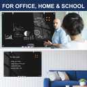 White Board for Wall - 36" x 24" Black Glass Board 3 X 2 FT