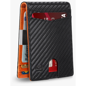 Money Clip Wallets for Men,Slim Bifold Wallet 10-12 Cards, Mens Leather Wallet with ID Window,RFID Blocking Thin Minimalist Credit Card Holder,Gifts for Him