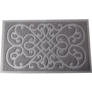 PetLike Cat Litter Box Mat, Thick Kitty Litter Trapping Mat, Durable,Waterproof &Washable with Non-Slip Backing, Soft on Kitty Paws and Easy to Clean, BPA Free (30x18, Light Grey)