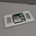 4 Pack BESTTEN 2 Gang Screwless Decorator Wall Plate, MidSize H4.88" x W4.93", USWP6 Gloss Snow White, Faceplate Cover for Decorative Receptacle Outlet & Switch