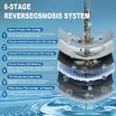 Level 6 RO Reverse Osmosis Filtration SystemUnder-Sink Water Purifier + 6 Filter Cartridges (Includes Faucet and Storage Tank), Featuring pH Adjustment and Mineral Replenishment, 100 GDP