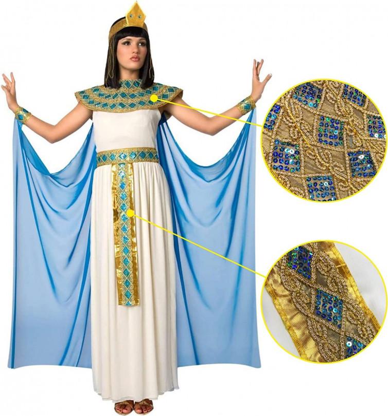 Morph Cleopatra Costume Women Egyptian Halloween Outfit Adult Egyptian Costume for Parties and Dress Up Events, M