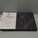 MAONAME Blue Decorative Tray, Plastic Serving Tray with Handles, Leaf Pattern Sticker Trays, Rectangular Trays for Living Room, 15.7" X 10.2" X 1.57"