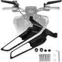 XINGWU Motorcycle Mirrors Adjustable Rotating Rear View Mirror Stealth Wind Wing Side Mirror for Z400 Z650 Z900 1290 Super Duke R Evo ABS 390 Duke Street Bike (Normal)