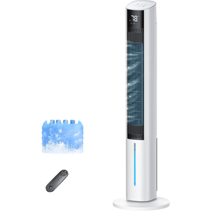 Windowless Evaporative Air Cooler w/1.06Gal Water Tank & 4 Ice Packs, 12H Timer, 60° Swing, No Hose No Window Needed, 3-IN-1 Quiet AC Unit for Bedroom