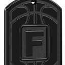 Initial A-Z Basketball Dog Tag Necklace for Men, Stainless Steel Basketball Initial Necklace for Men Dog Tag Chain Letter Pendant Personalized Sports Athletes Jewelry Gifts