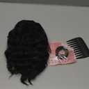 Isaic Ponytail Extension 8 Inch Short Wavy Curly Ponytails Drawstring Ponytail for Black Women Jet Black Pony Tails Hair Extensions Synthetic Hairpiece for Daily Use