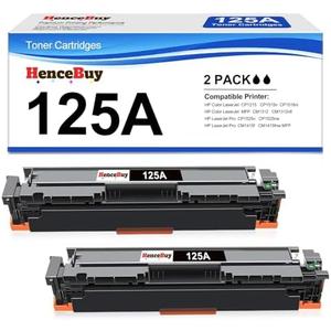 HenceBuy 125A Toner Cartridge High Yield Compatible for HP 125A Color Laserjet CM1312 MFP CM1312nfi CP1515n CP1518ni CP1215 CP1515n Printer (1 Pack-Black)