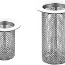 2 Pack Sink Drain Hair Catcher Shower Drain Strainer Stainless Steel Long Cylinder Tub Mesh Strainer Slop Basket Filter Trap for Bathroom Sink Utility Room Laundry Room RV Lavatory Bathtub