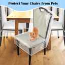 Dining Chair Covers, Waterproof Kitchen Chair Protectors,Clear Plastic Seat Chair Protector,Keep Your Chair Away from Water Dust Stain and Pet Claws W/21 x D/18(Fits 16-23",2 Pack)