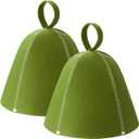 JaGely Sauna Hat for Men Women Sauna Hat Vaporarium Cap Russian Banya Cap for Bath House Accessories (Olive Green)