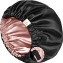 YANIBEST Silk Bonnet Satin Bonnet for Sleeping Women Men, Adjustable Double Layer Hair Bonnet for Curly Braids Reduce Frizz