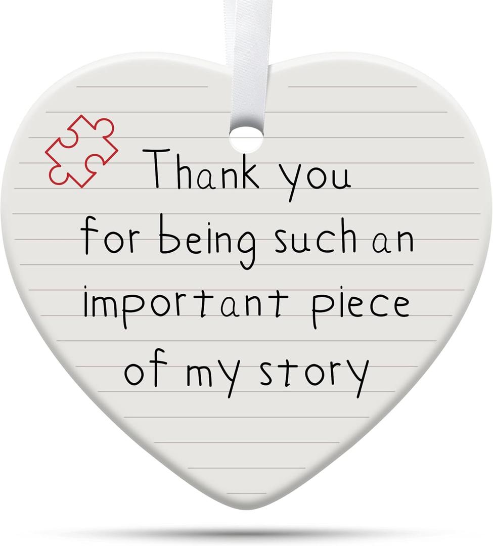 4 x Teacher Gifts for Women, Teacher Ornament 2025, Teacher Gifts for Christmas, Ceramic Ornament