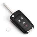 sourcing map Chevrolet Camaro Cruze Malibu Volt 5-Button Remote Key Fob Shell with Blade Replacement Case