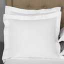 European Square Pillow Shams Set of 2 White 600 Thread Count 100% Natural Cotton Pack of Two Euro 26 x 26 Pillow Shams Cushion Cover, Cases Super Soft Decorative White, European 26''x26''