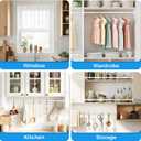3 Pack Small Tension Rod 26-39 Inch White Tension Curtain Rod Adjustable Spring Curtain Rods No Drilling Expandable Pressure Curtain Rods for Windows,Closets,Doorway,Kitchen