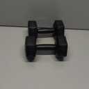 RBX Vinyl Coated Hand Weight Dumbbell Set - Hex Shaped, Roll Free for Body Building/Sculpting/Strength Training Exercise, (Set of 2) (5lb, Black)