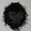 Gorilla Mask Novelty Latex Monkey Head Mask, Adult Open Mouth Gorilla Head Mask for Party Festival Halloween Masquerade Fancy Ball (Black)