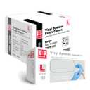 Basic Medical Synmax Vinyl Exam Gloves - Latex-Free & Powder-Free - Large, BMPF-3003(Case of 1,000) (Blue, L)