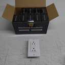 ELECTECK 10 Pack GFCI Outlets 15 Amp, Non-Tamper Resistant, Decor GFI Receptacles with LED Indicator, Ground Fault Circuit Interrupter, Wallplate Included, ETL Listed, White