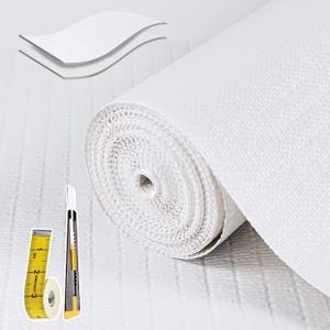 Shelf Liners for Kitchen Cabinets 12in x 20FT, Non Adhesive Drawer Liner Pure White Thickened Shelf Liner Non-Slip Easy to Clean for Tool Box Refrigerator with Knife and Tape Measure