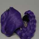 33 Inches Long Purple Braid Anime Costume Wig  High Temperature Heat Resistant Silk Fiber  Natural Looking Costume Wig for Halloween Party, Cosplay (Small Size)