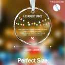 Teacher Christmas Ornament, Teacher Gifts for Women, Thoughtful Appreciation Ornaments, Appreciation Gift, 3" Glass Keepsake Teachers Ornament